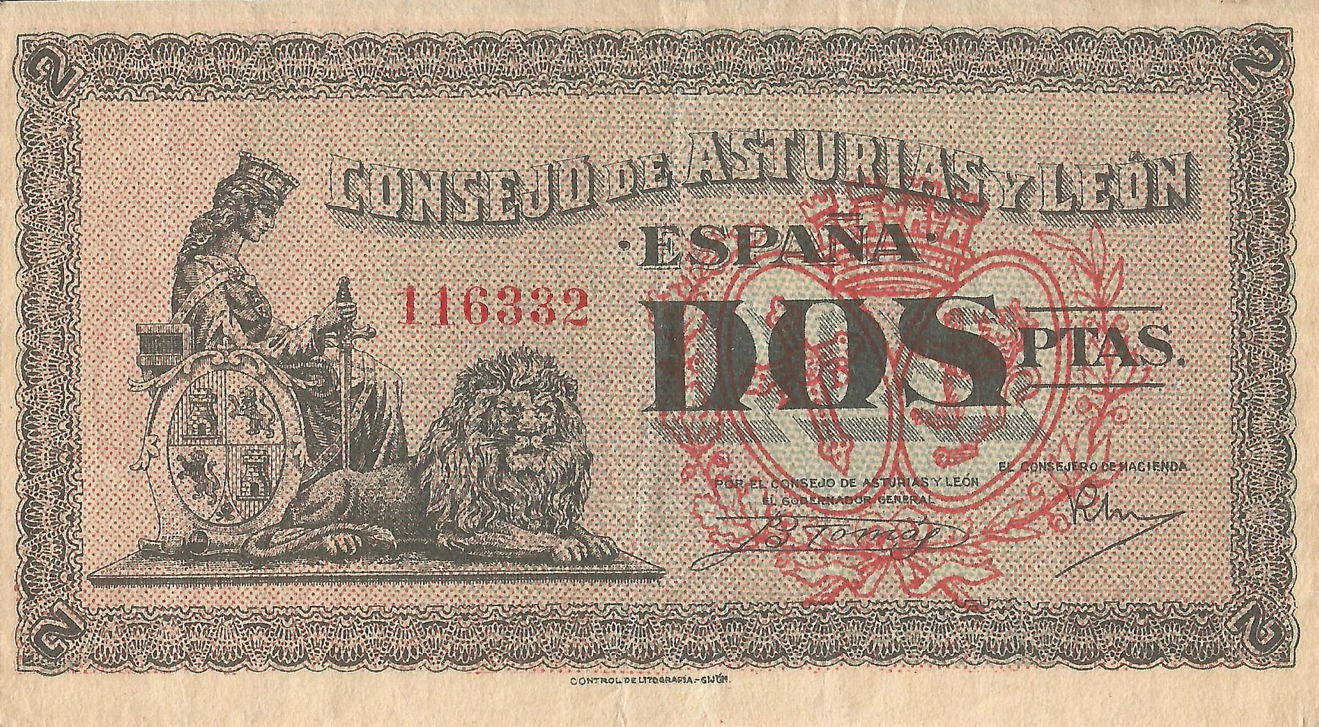 España 126 Pick S605 Anverso