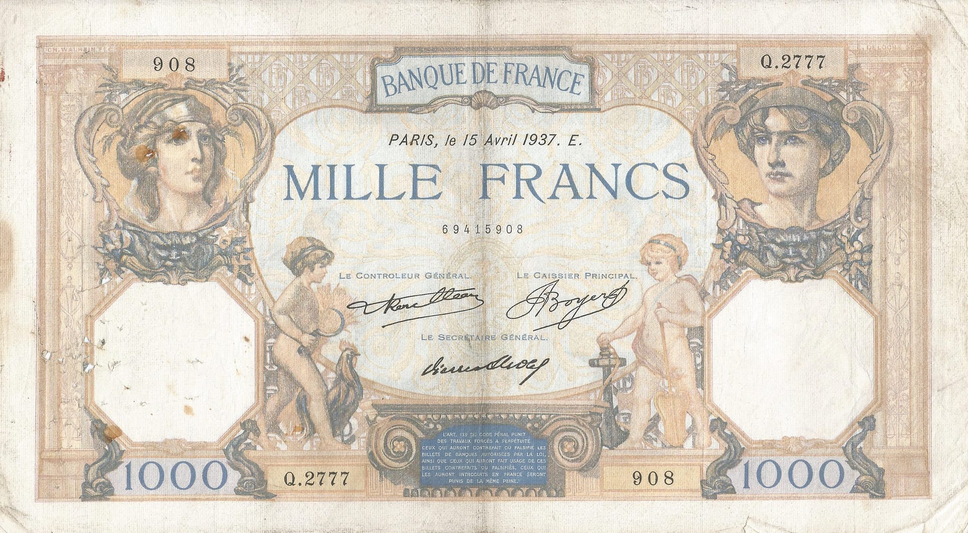 Francia 59 Pick 79c.4 Anverso scaled