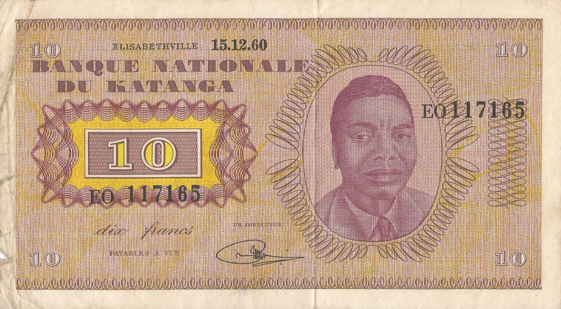 Katanga 5 Pick 5a.2 Anverso