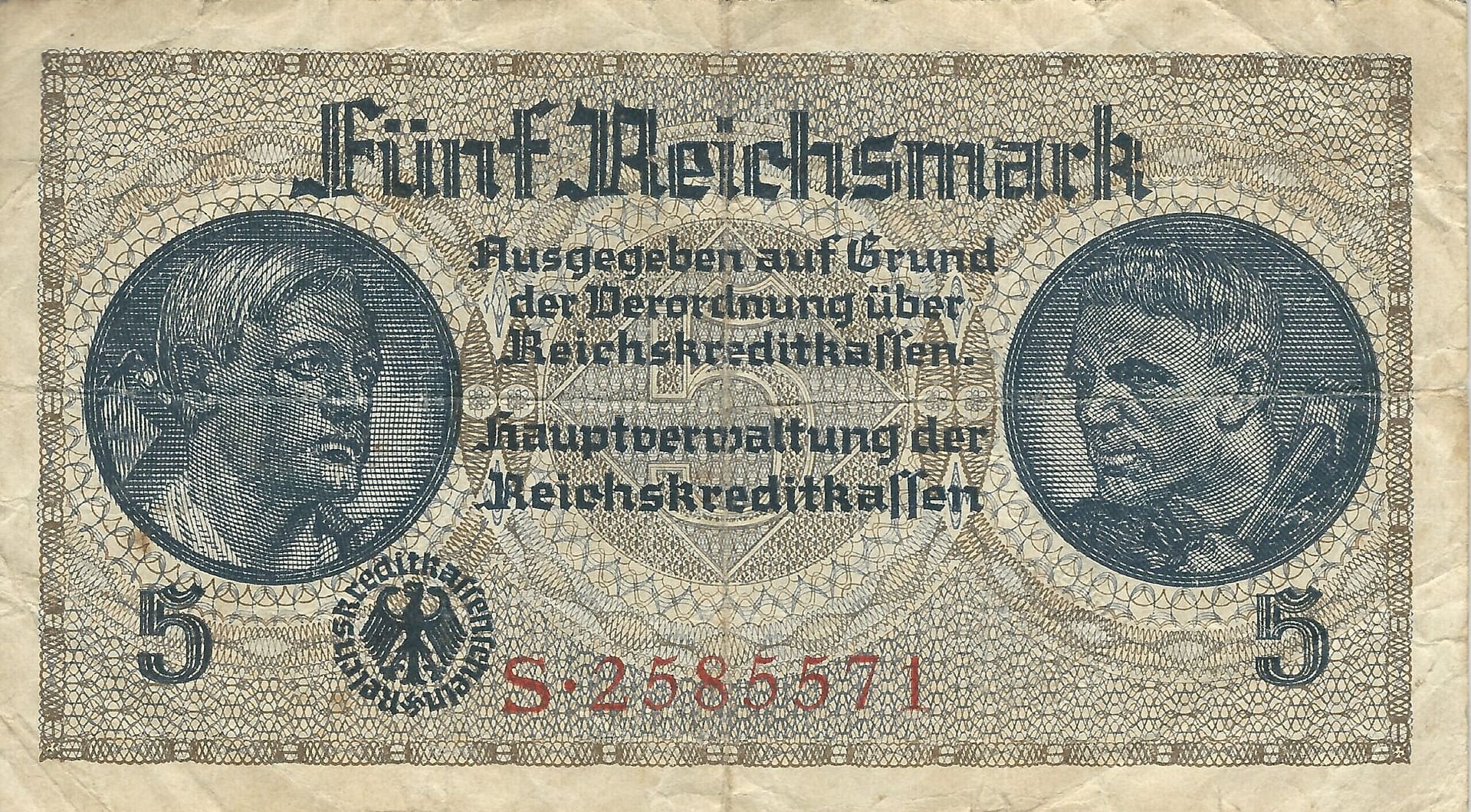5-Reichsmark (1924-1948) 19 Pick R138a ad scaled e1677097281535