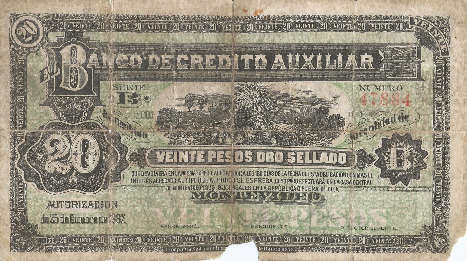 Uruguay 13 Pick S164r Anverso