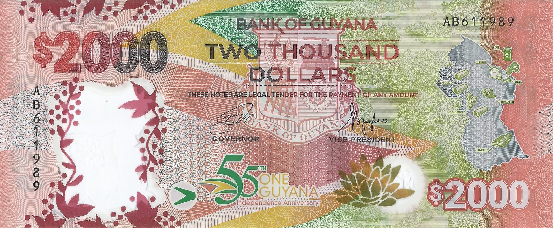 Guyana 17 Pick Nuevo P 42 Anverso scaled