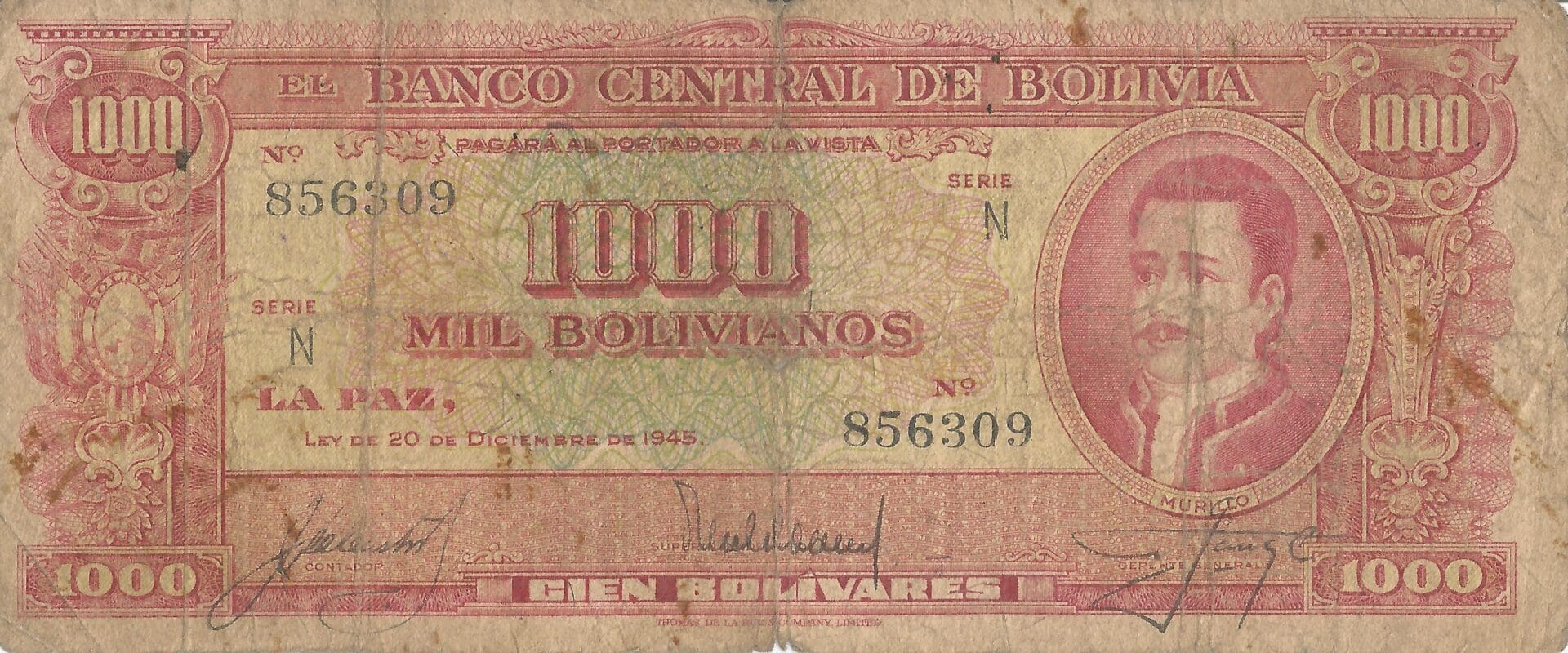 Bolivia 49 Pick 149a.1 Anverso