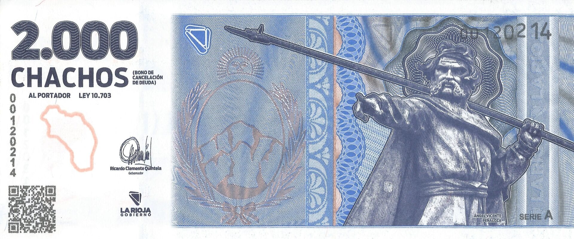 Bonos Provinciales 92 Chacho 2000 Anverso