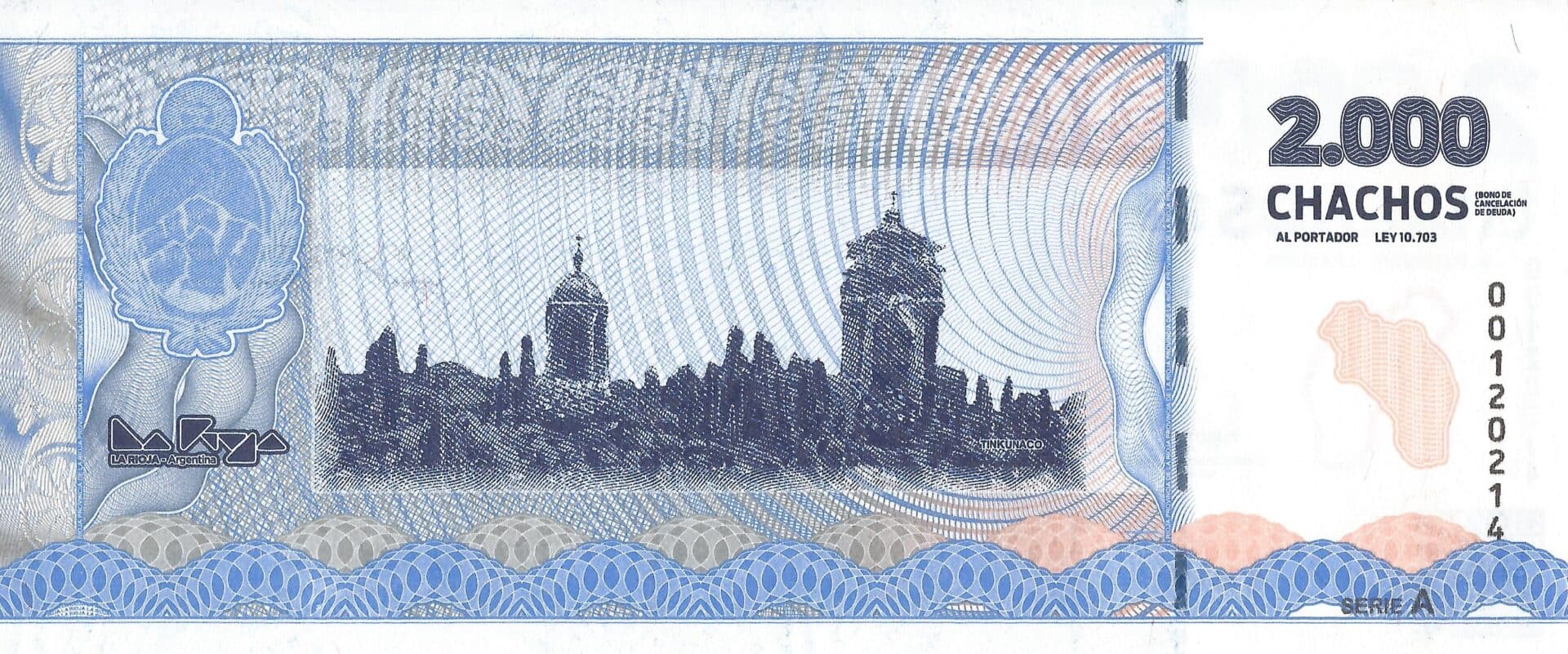 Bonos Provinciales 93 Chacho 2000 Reverso