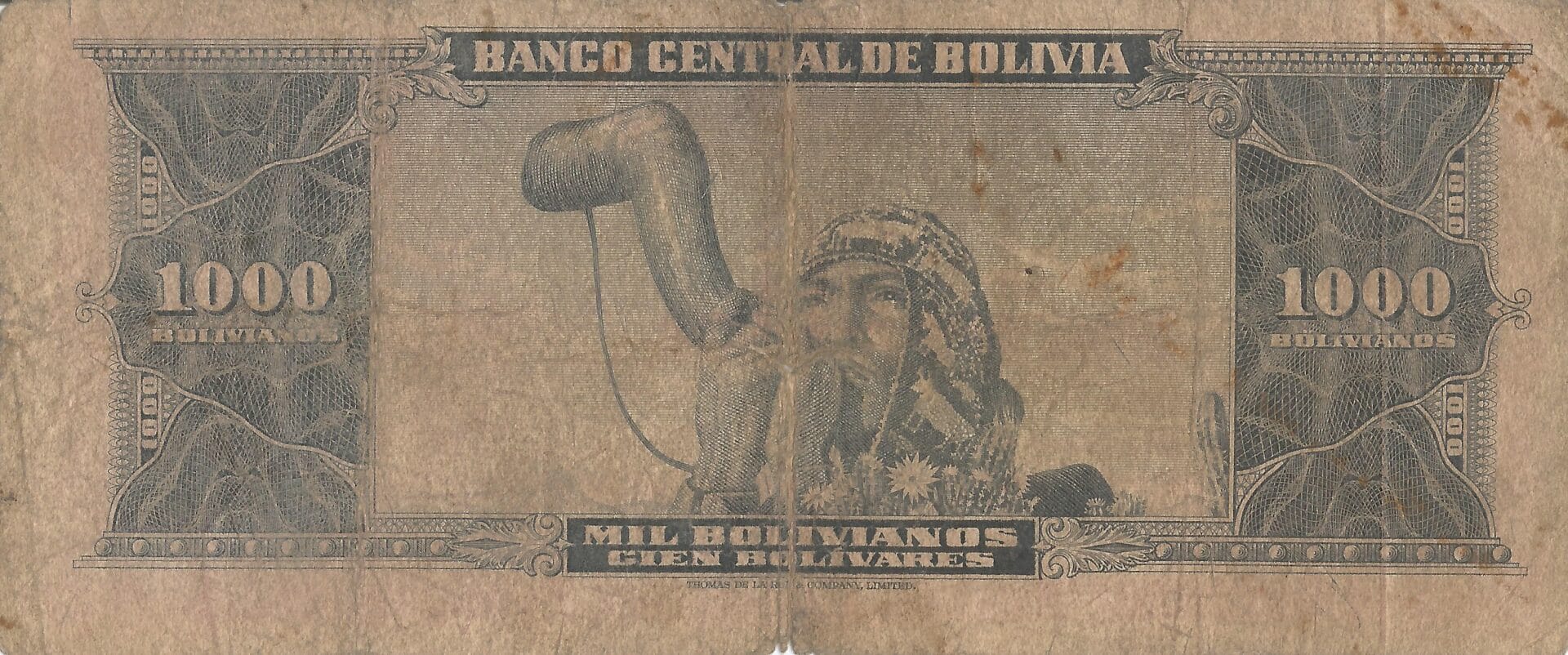 Bolivia 50 Pick 149a.1 Reverso