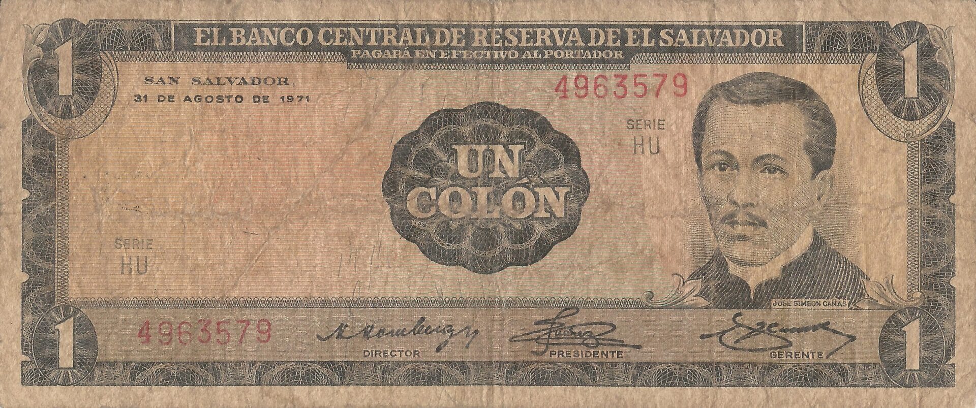 El Salvador 5 El Salvador Pick 115a Anverso