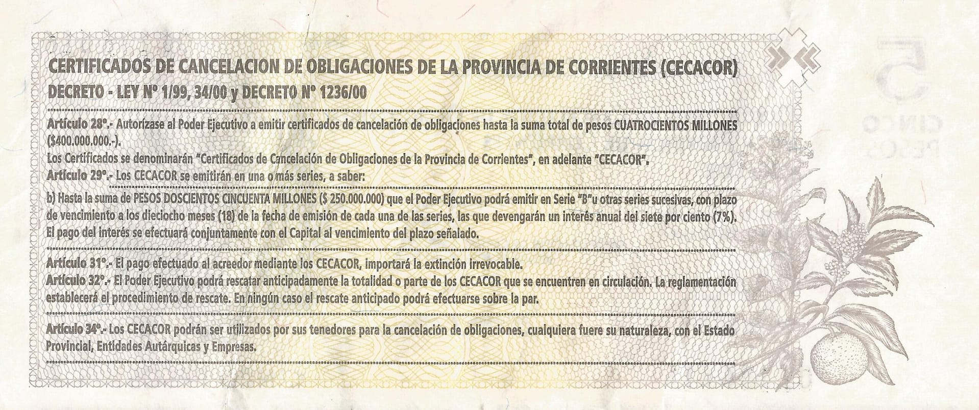 Bonos Provinciales 69 Col 314 Reverso scaled