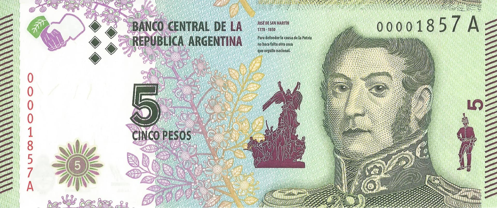 16-Pesos - Serie Tenemos Patria (2012-2018) 3 Col 813a Anverso scaled