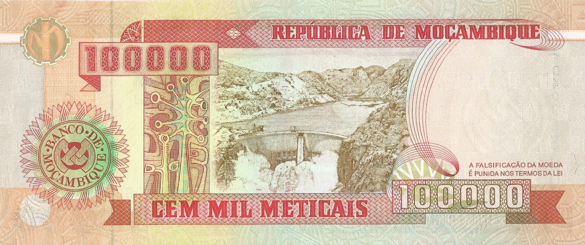 Mozambique 32 Pick 139 Reverso