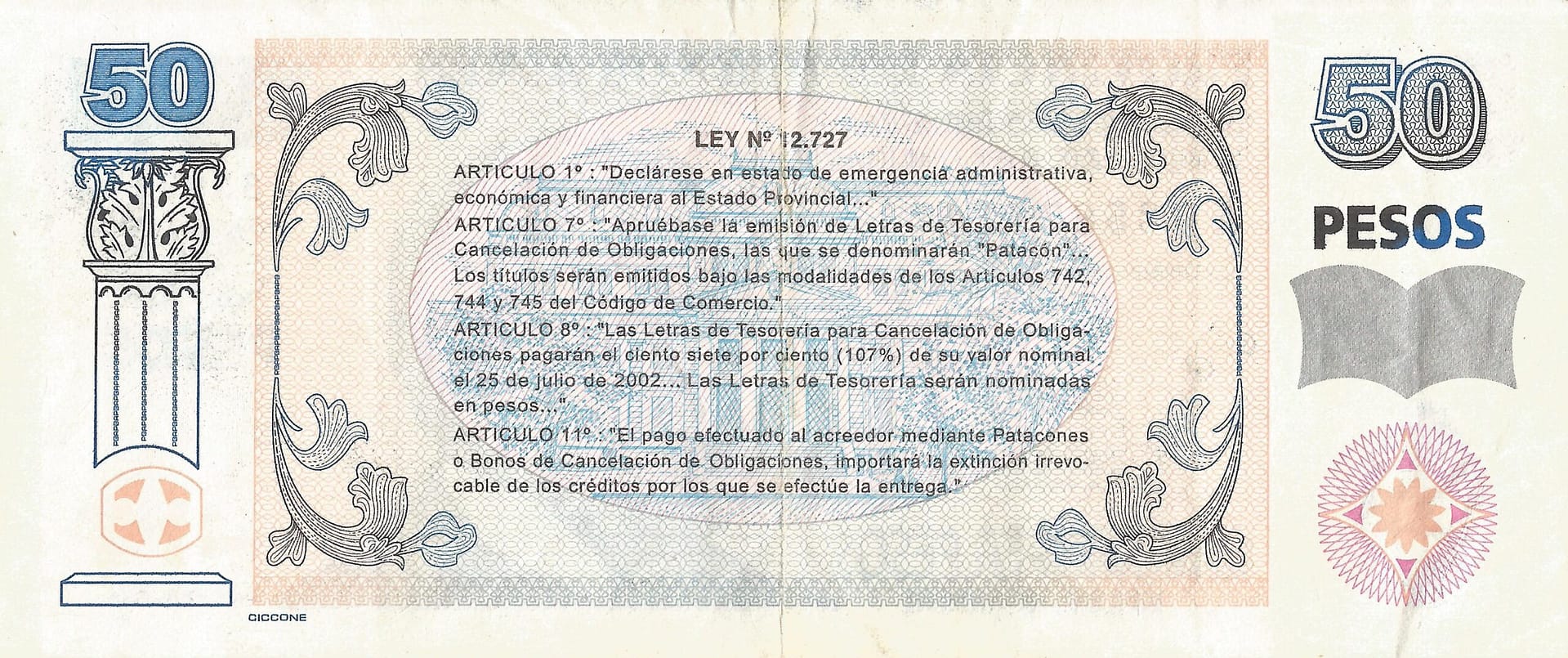 Bonos Provinciales 47 Col 223 Reverso scaled