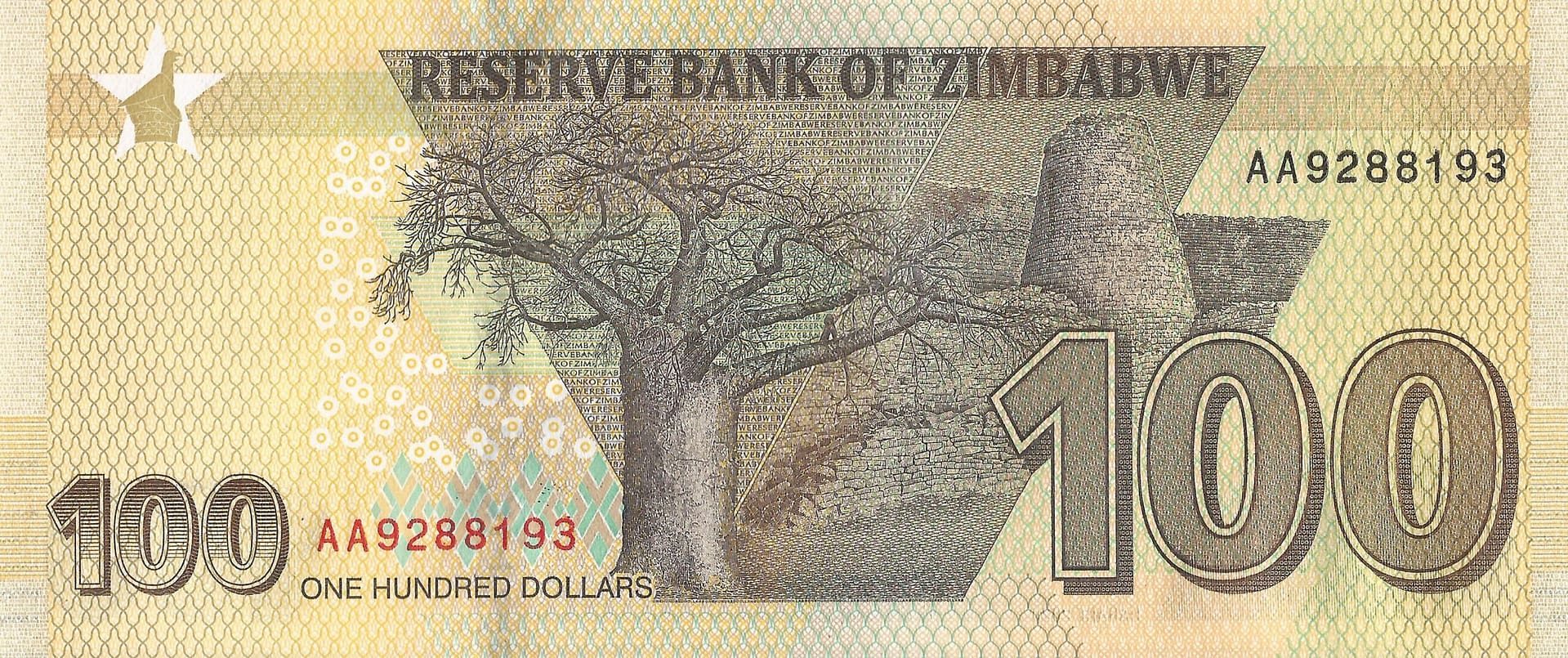 Zimbabue 60 Pick Nuevo P 106a Reverso scaled