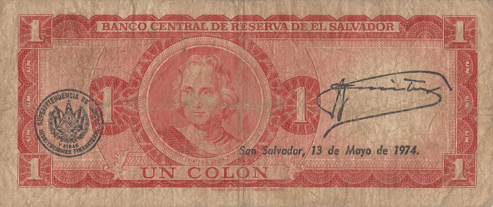 El Salvador 6 El Salvador Pick 115a Reverso