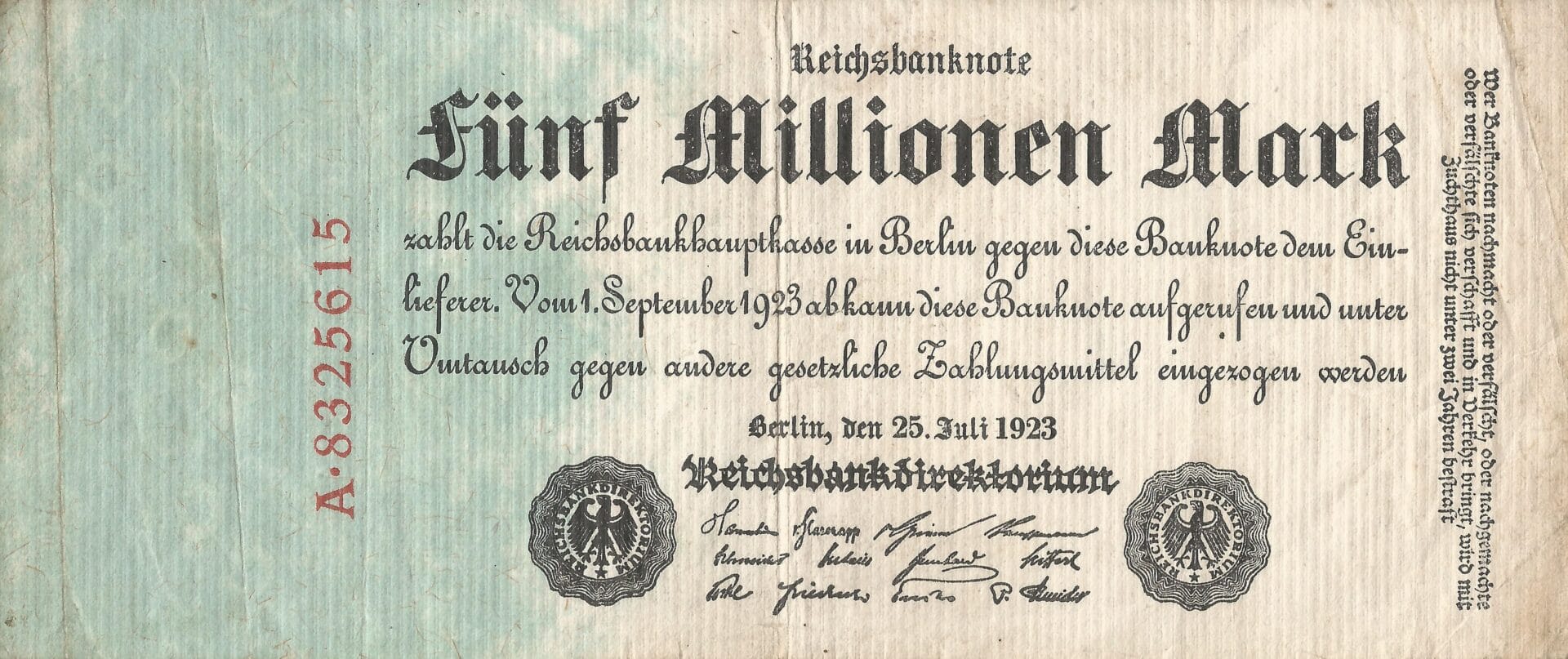 3-Papiermark (1914-1923) 39 Pick 95a Anverso