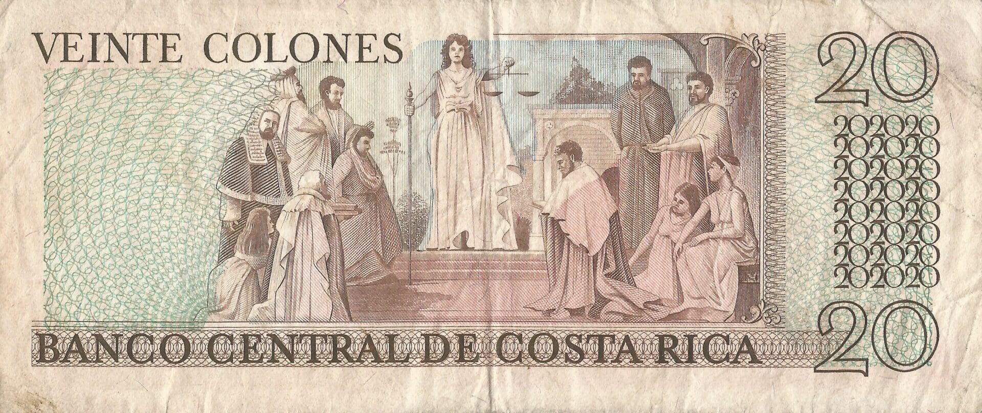 Costa Rica 18 Pick 238c.10 Reverso