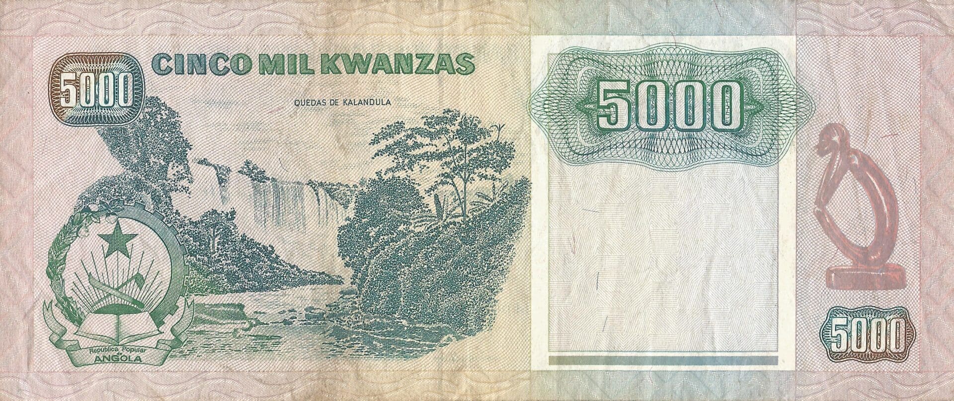 Angola 19 Pick 130c Reverso