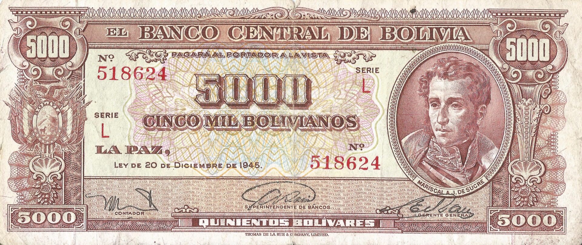 Bolivia 51 Pick 150d Anverso