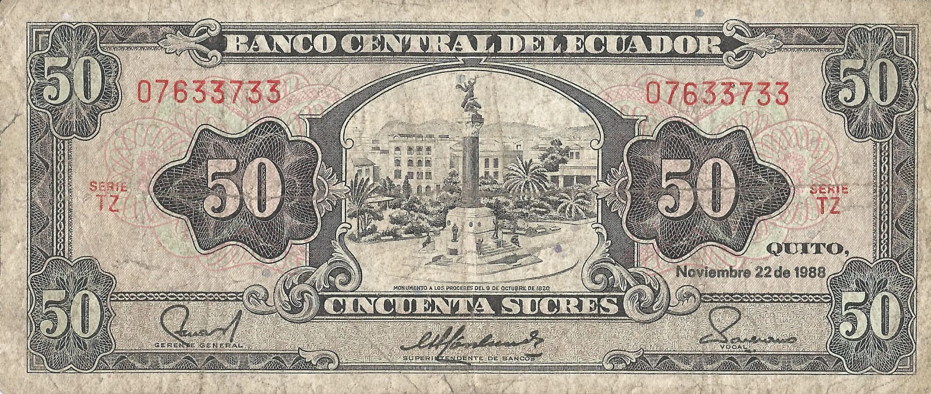 Ecuador 21 Pick 122a.8 Anverso scaled