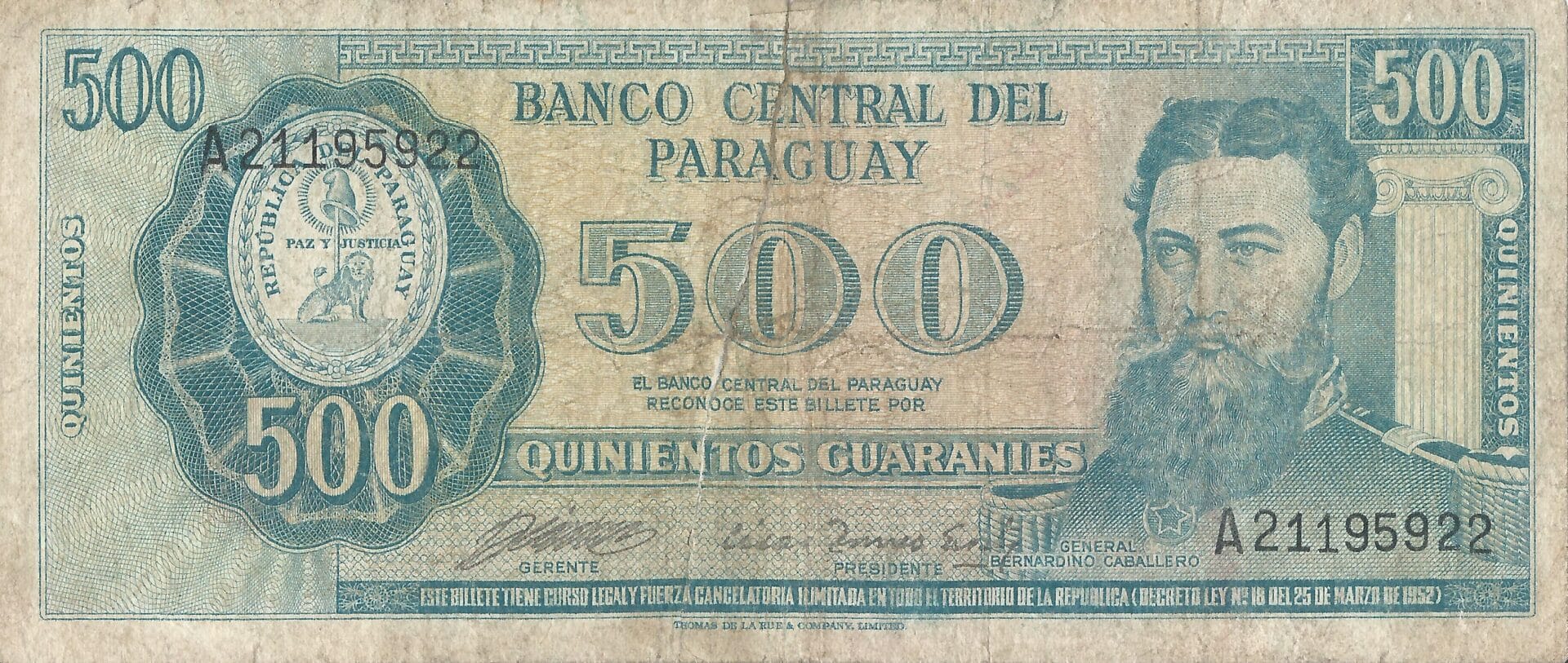 Paraguay 49 Pick 206a.2 Anverso