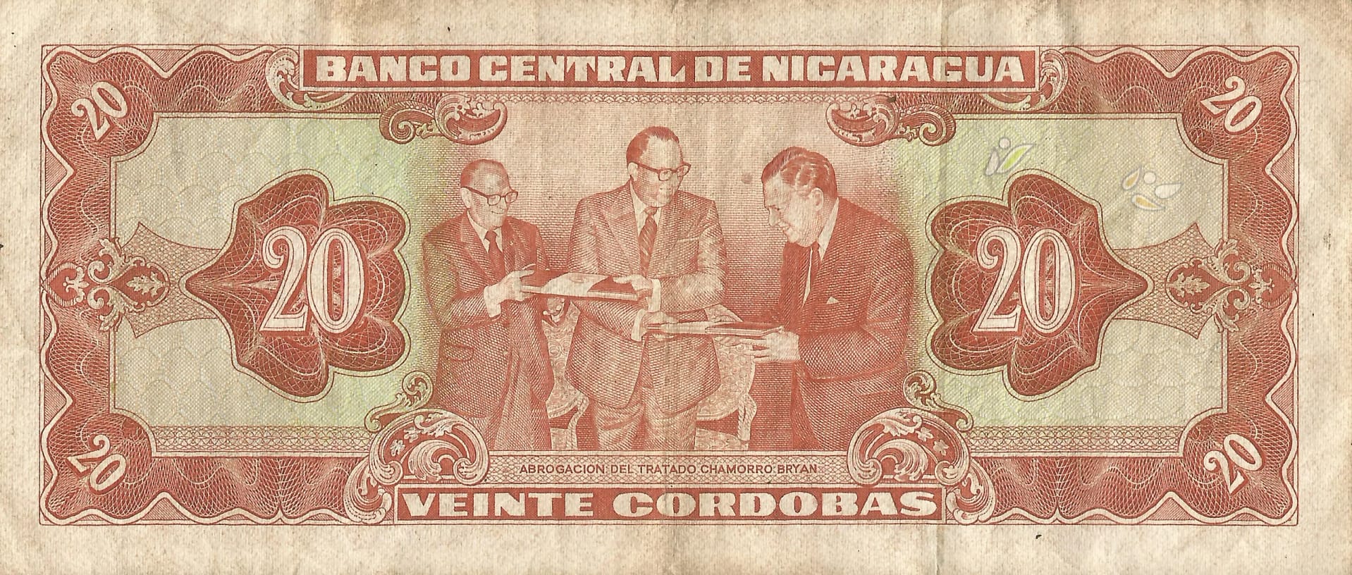 Nicaragua 13 Pick 129 Reverso scaled