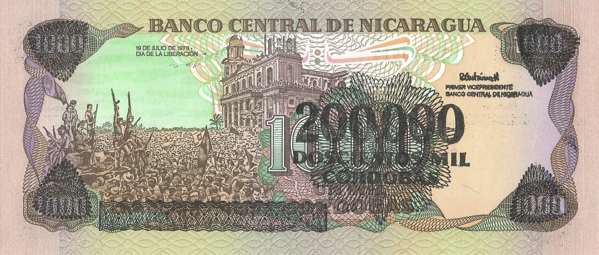 Nicaragua 43 Pick 162 Reverso scaled