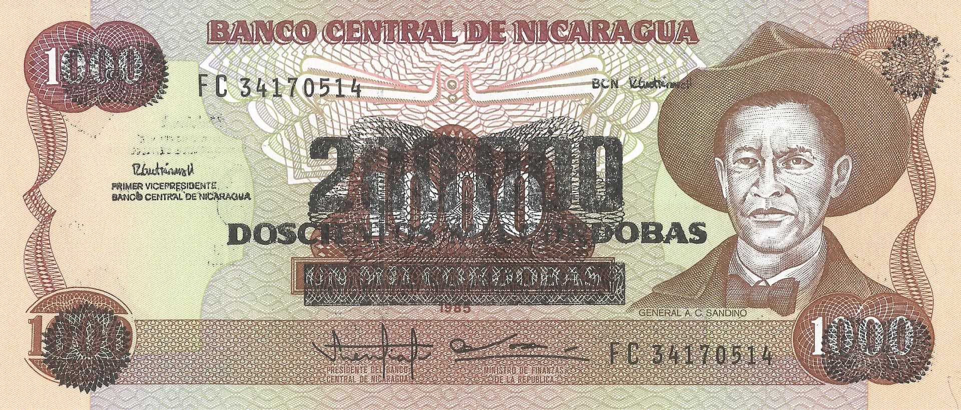 Nicaragua 42 Pick 162 Anverso scaled