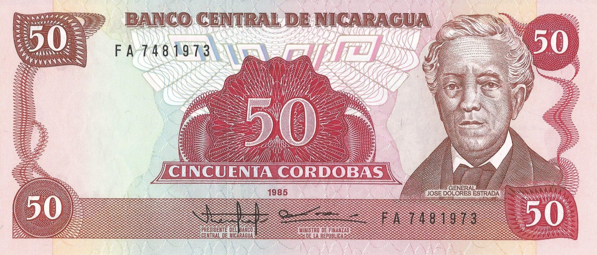 Nicaragua 32 Pick 153a Anverso