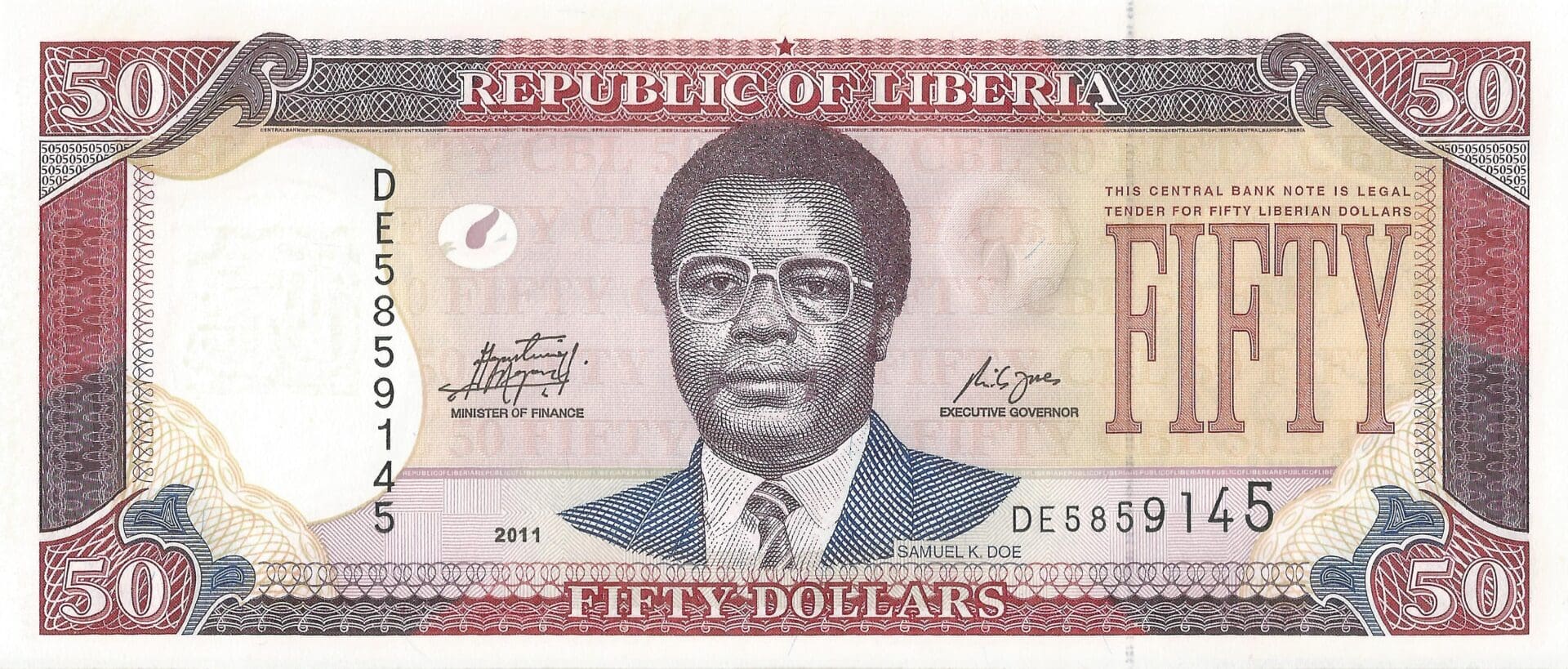 Liberia 13 Pick 29f Anverso