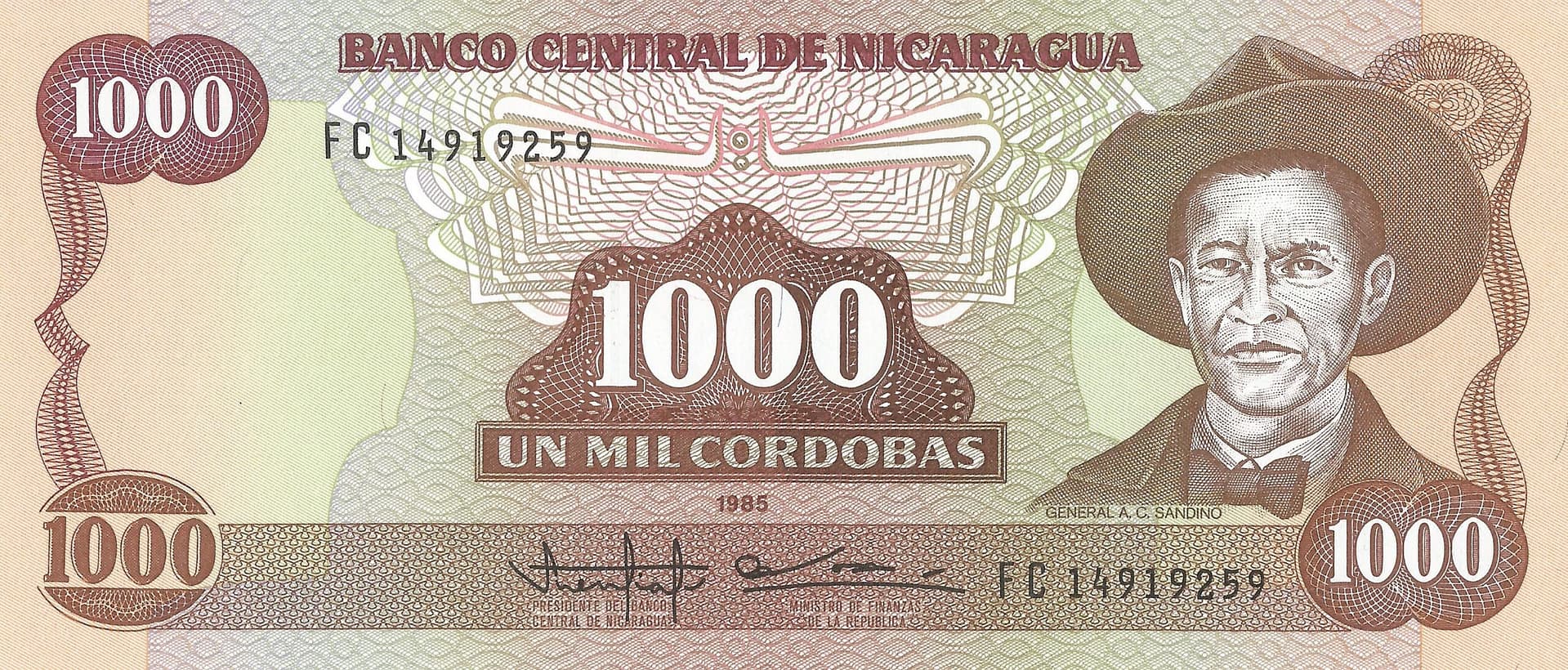 Nicaragua 36 Pick 156b Anverso scaled