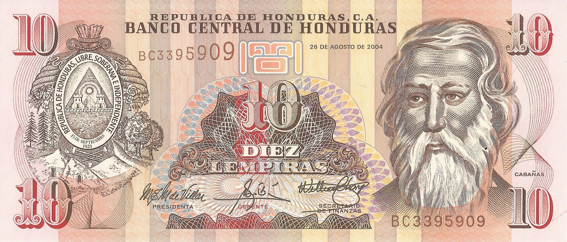 Honduras 13 Pick 86c Anverso scaled