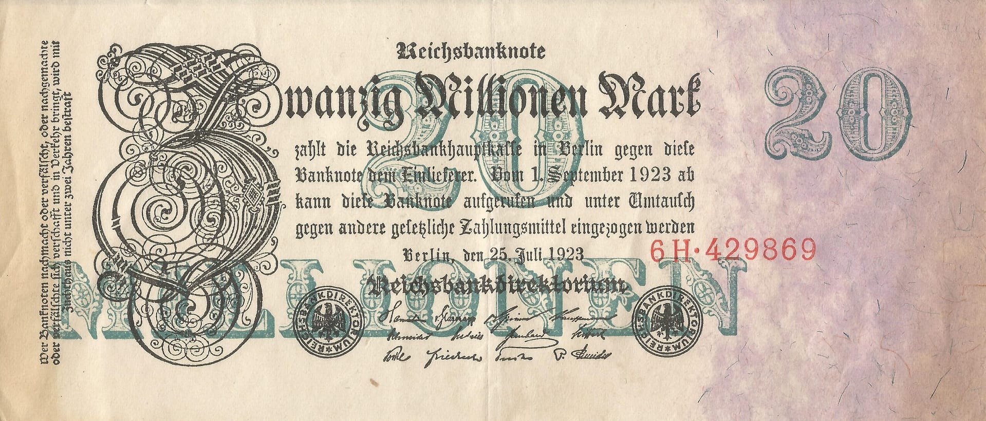 3-Papiermark (1914-1923) 41 Pick 97b.1 Anverso scaled