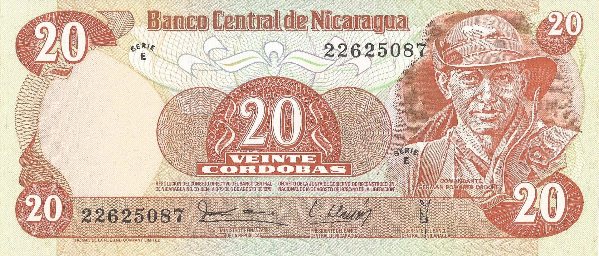 Nicaragua 18 Pick 135a Anverso