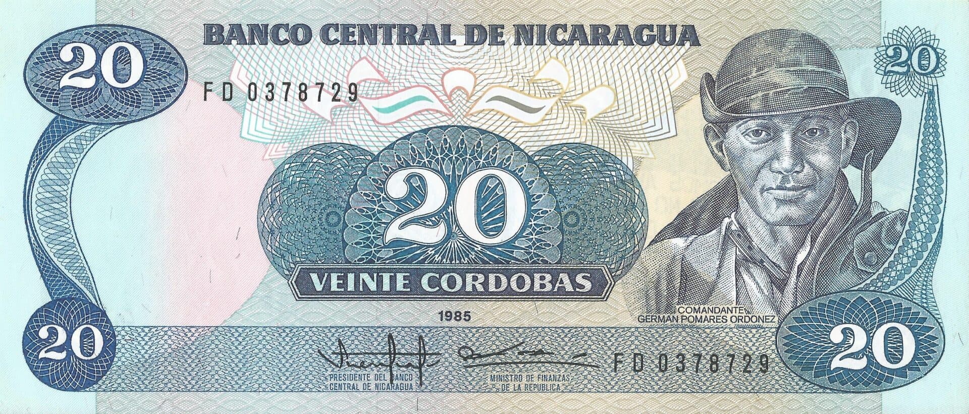Nicaragua 30 Pick 152 Anverso