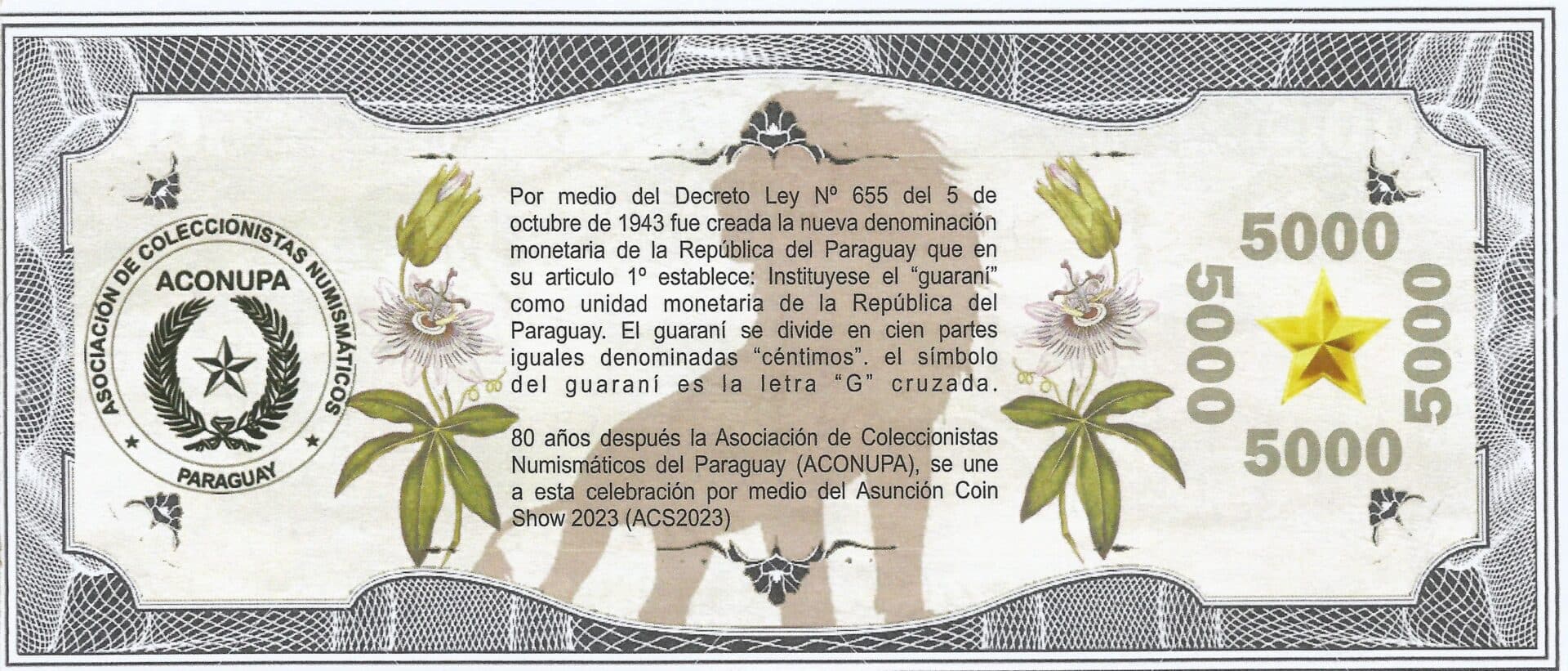 Fantasía 115 Bonos Paraguay1 Reverso