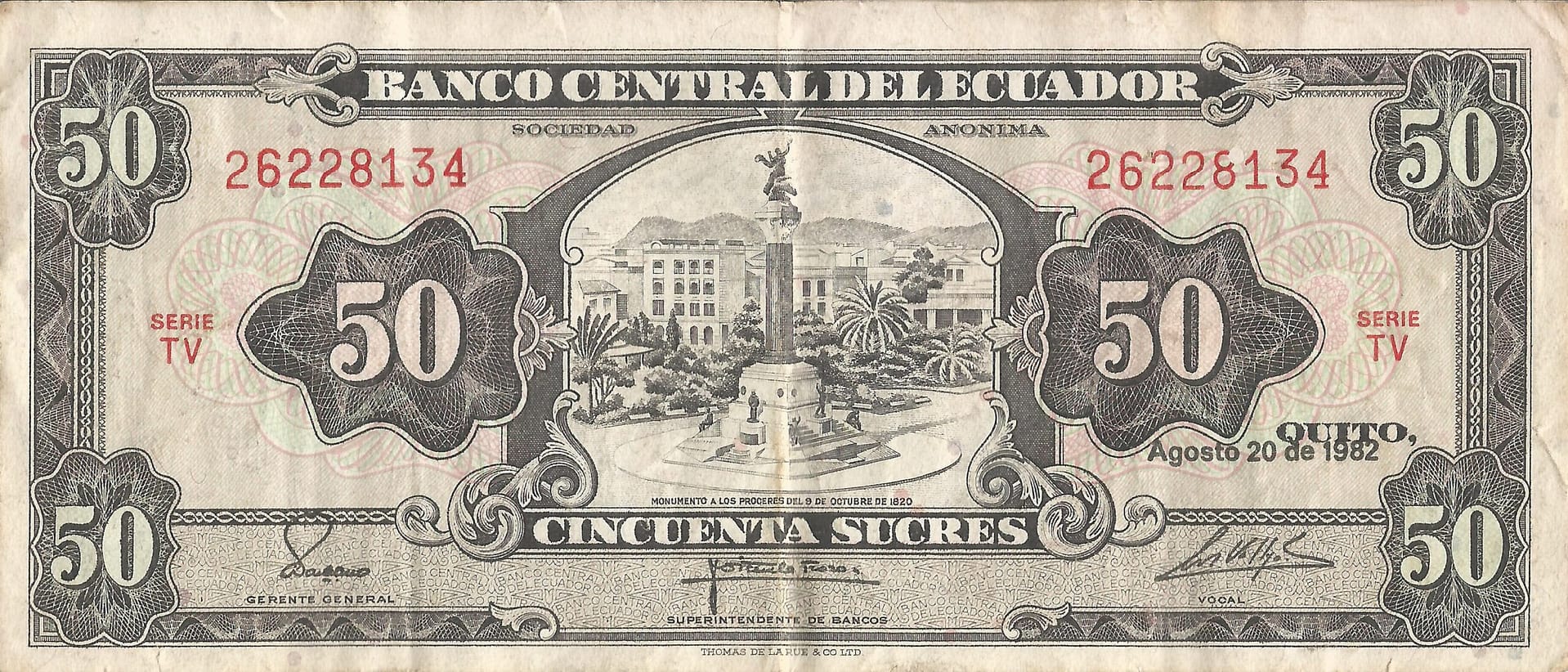 Ecuador 15 Pick 116e.3 Anverso scaled