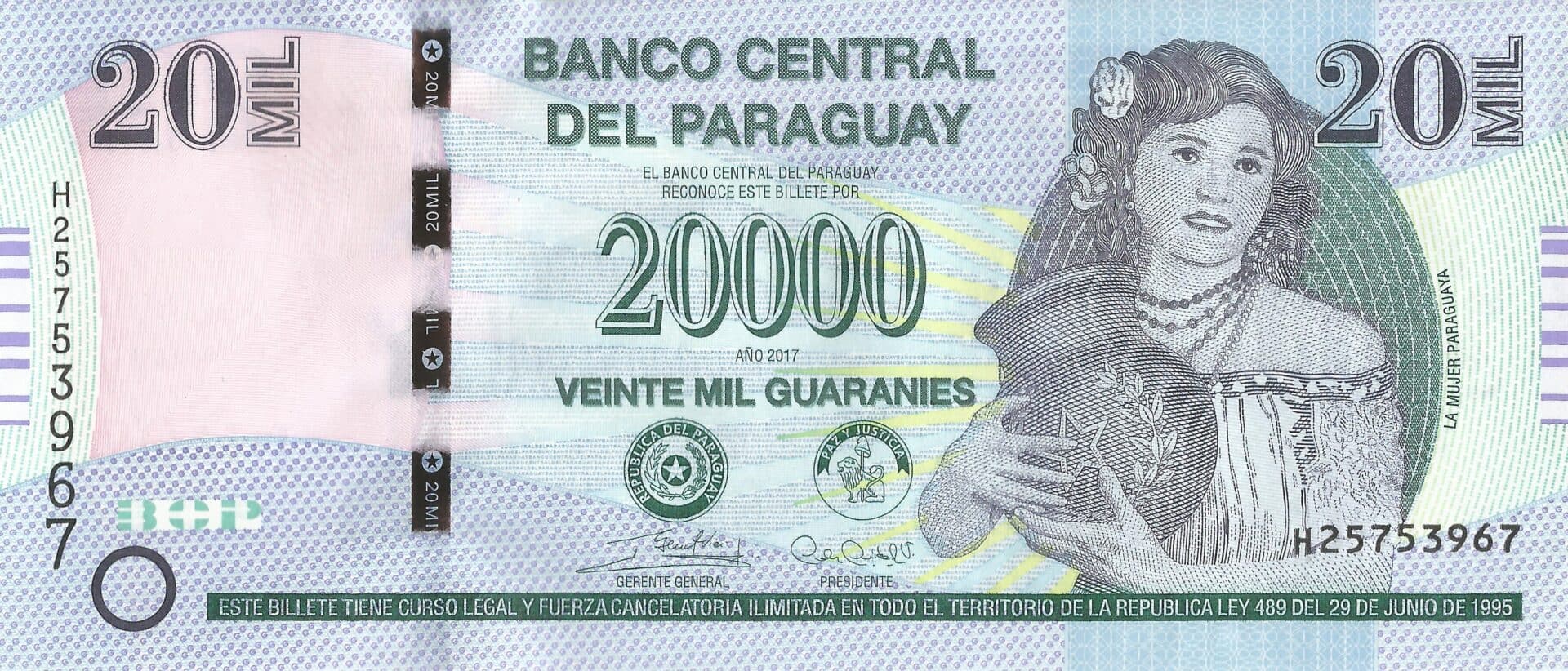 Paraguay 73 Pick 238c Anverso