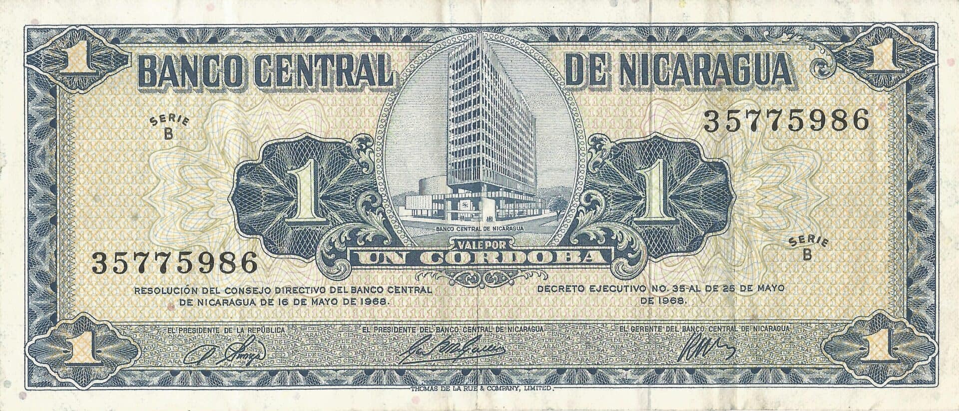 Nicaragua 5 Pick 115a Anverso