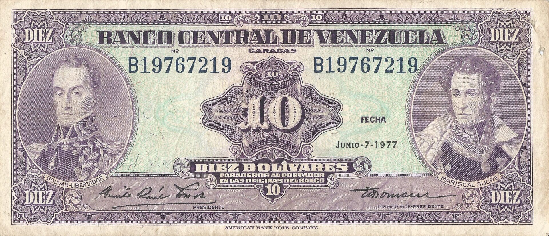 Venezuela 7 Pick 51f Anverso