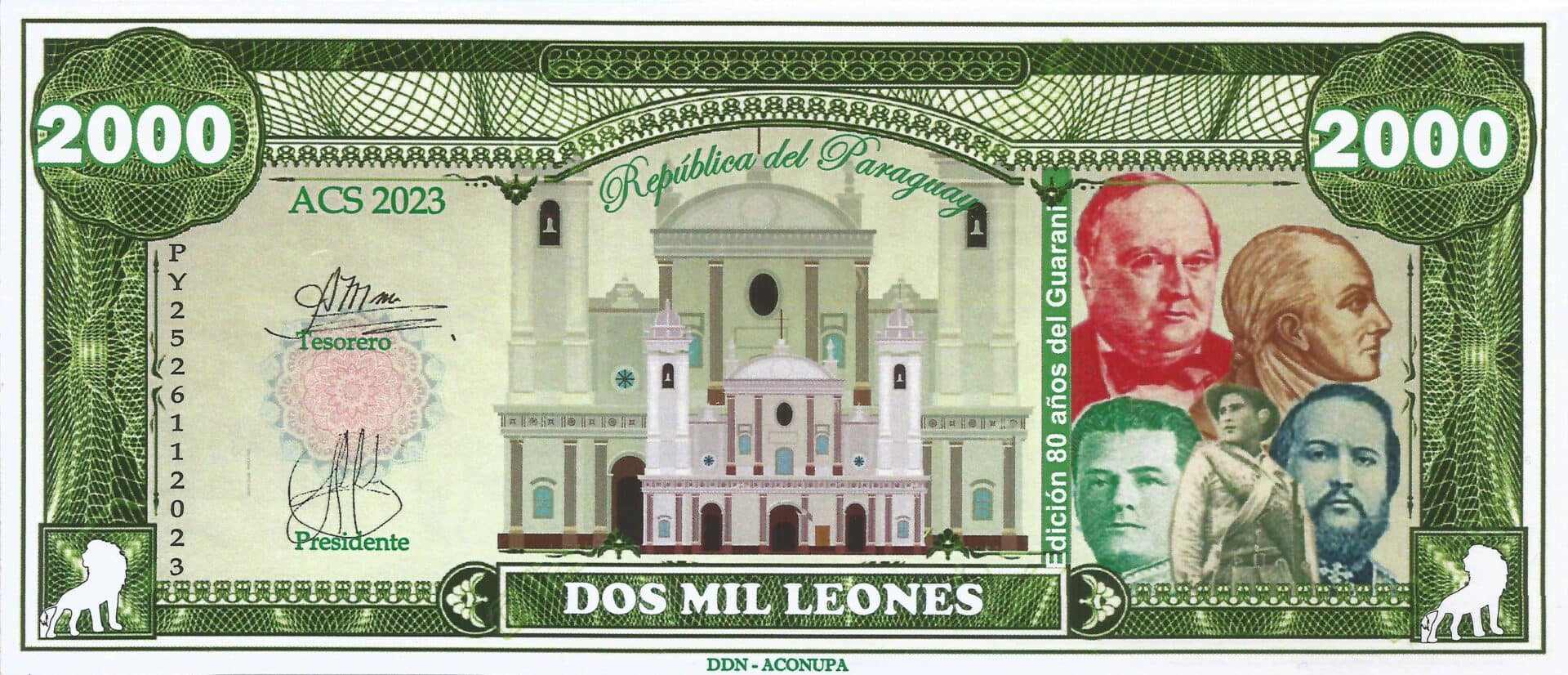Fantasía 116 Bonos Paraguay2 Anverso
