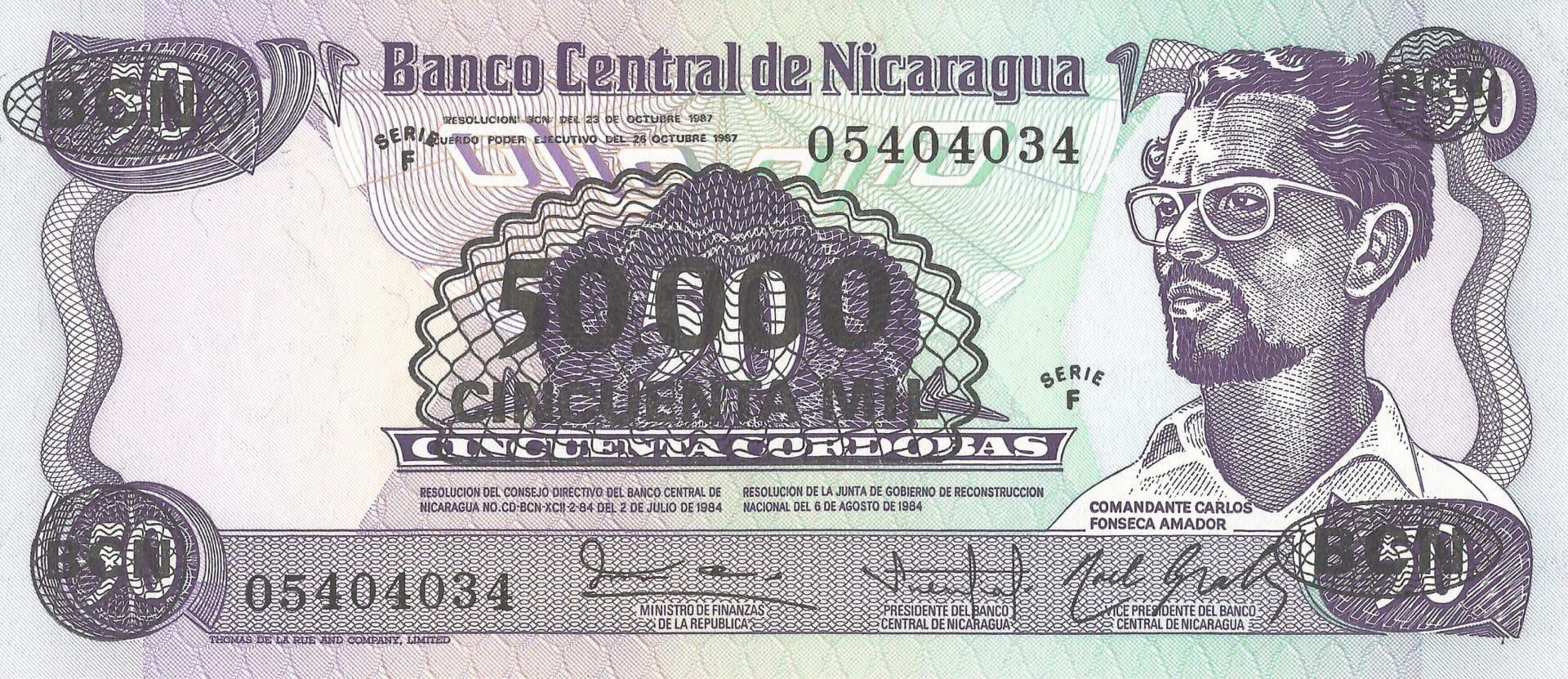 Nicaragua 26 Pick 148 Anverso