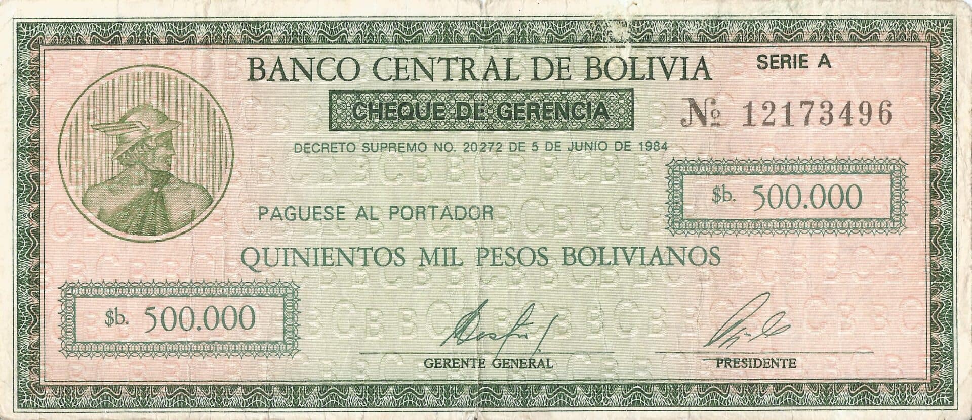 Bolivia 83 Pick 189 Anverso