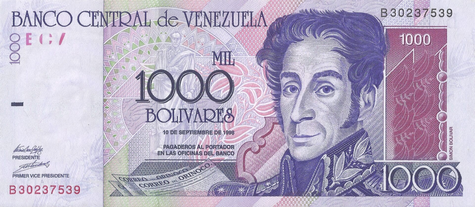 Venezuela 39 Pick 79a Anverso