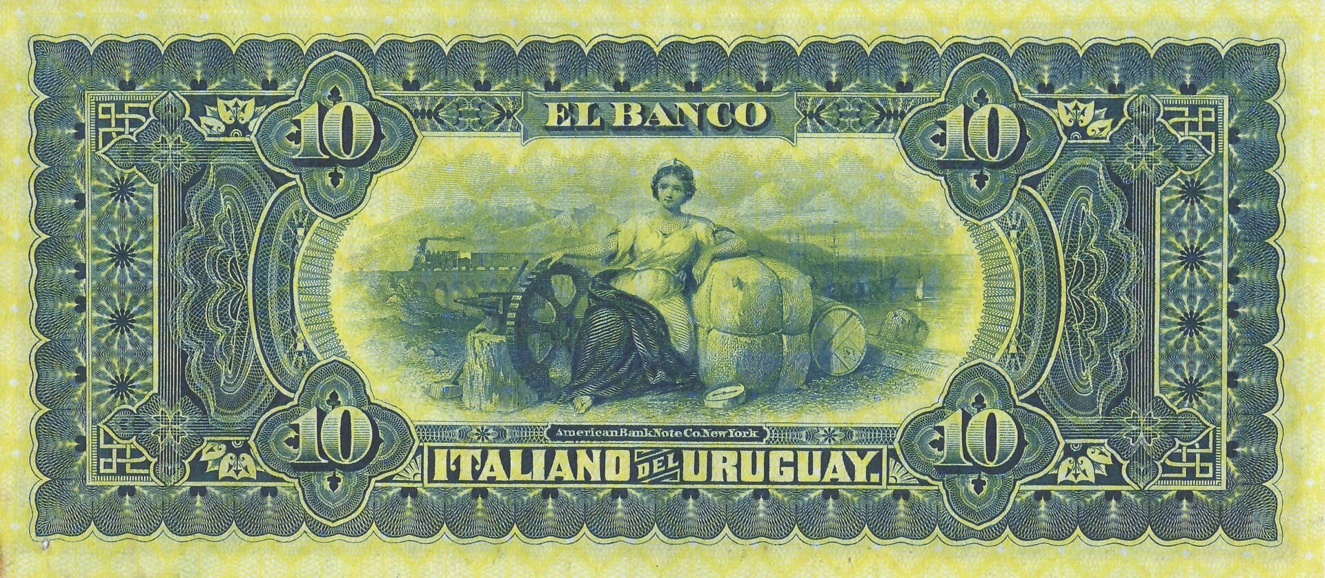 Uruguay 6 Pick S212r Reverso