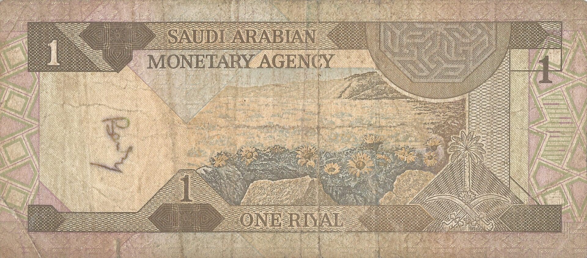 Arabia Saudita 6 Pick 21c Reverso