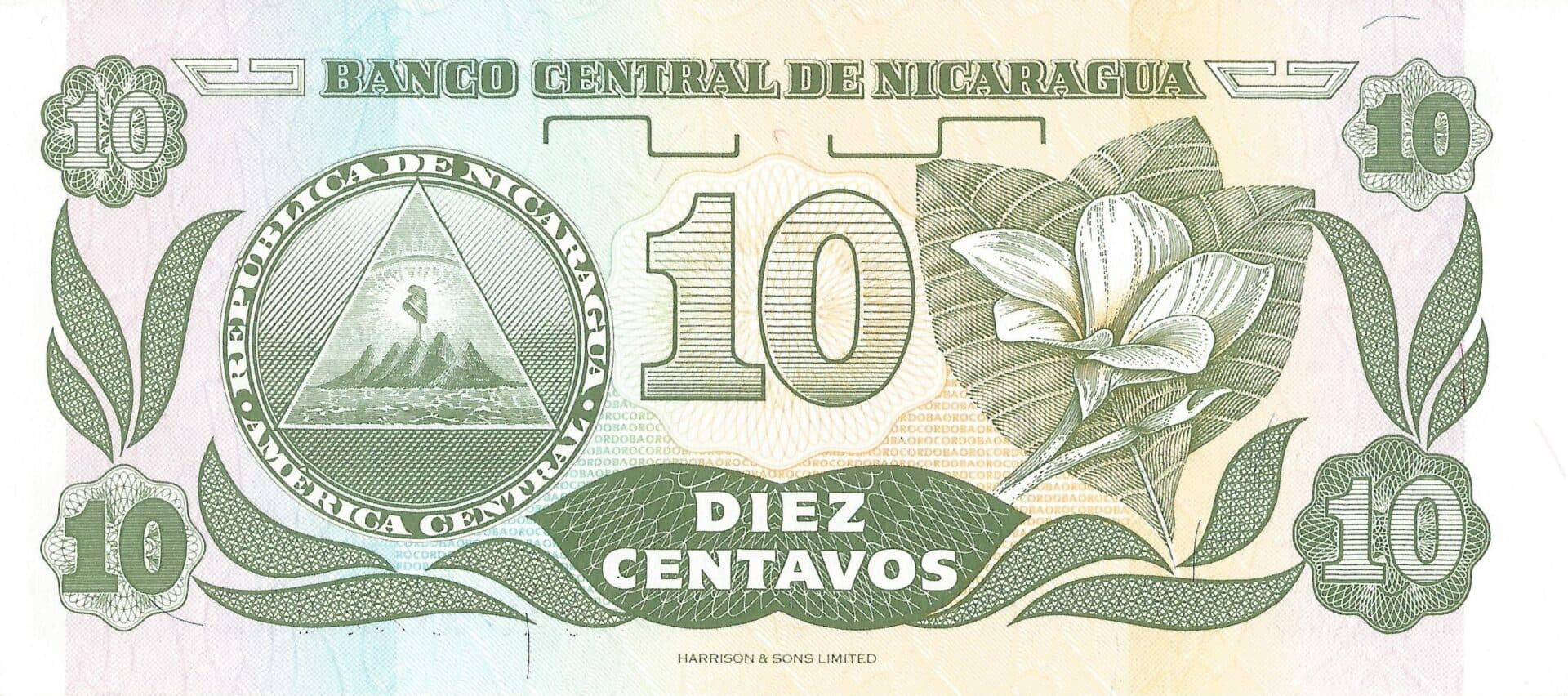 Nicaragua 51 Pick 169a Reverso 1