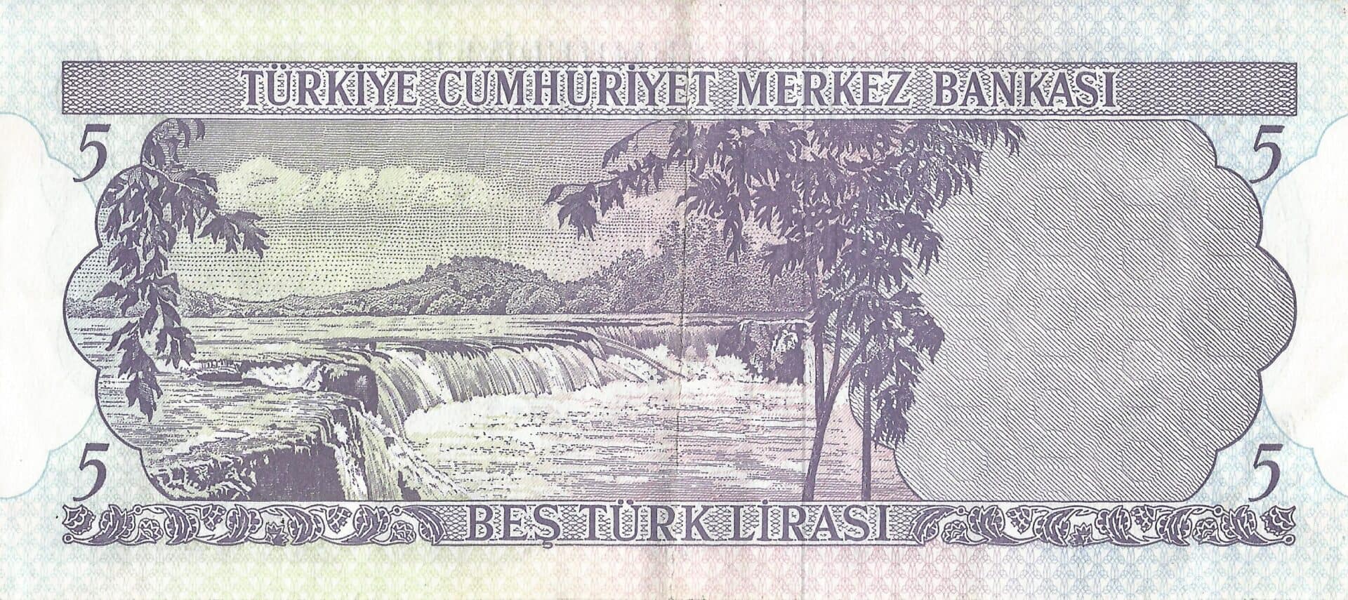 Turquía 10 Pick 179a Reverso