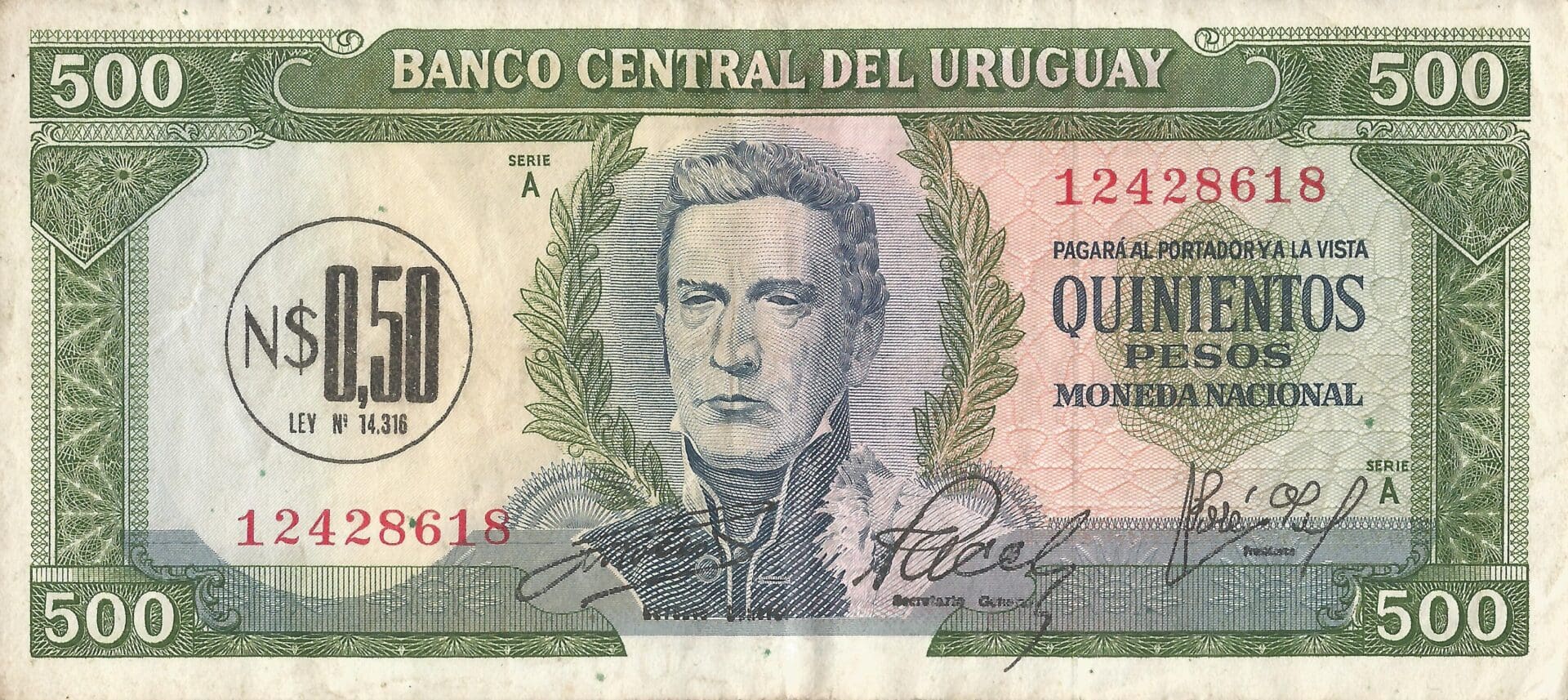 Uruguay 55 Pick 54a Anverso