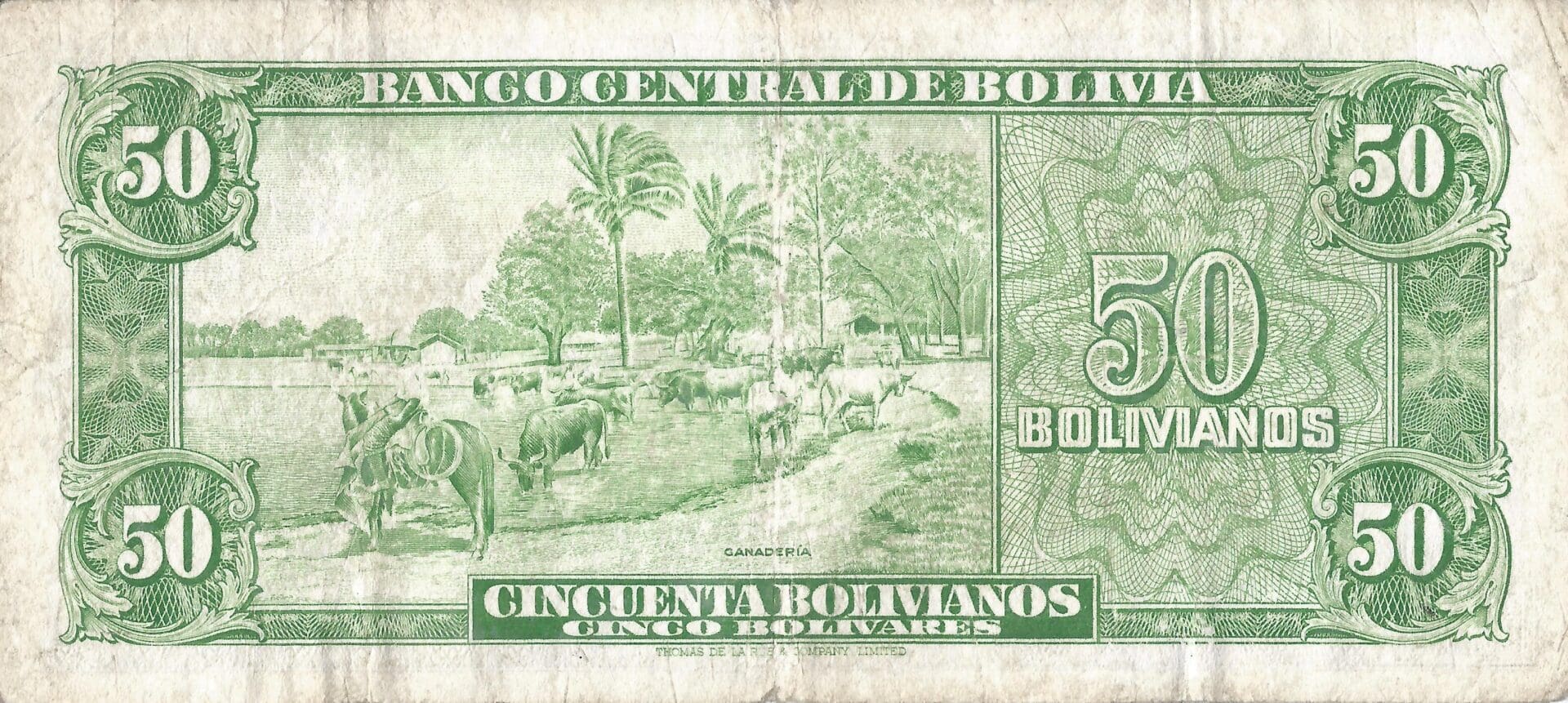 Bolivia 42 Pick 141a.5 Reverso