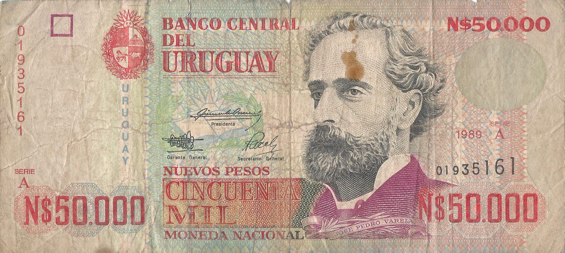 Uruguay 79 Pick 70a Anverso