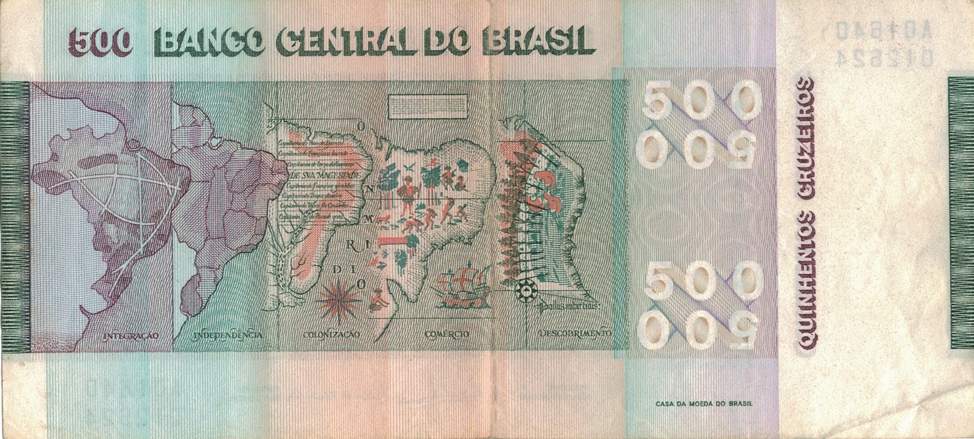 Brasil 100 Pick 196b Reverso